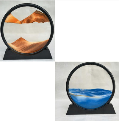 Glass Craft Gift Creative Home Decoration 3D Dynamic Art Quicksand Painting