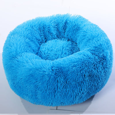 Small Dogs Round Plush Cat Litter Kennel Pet Nest Mat Puppy Beds