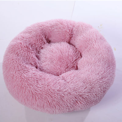 Small Dogs Round Plush Cat Litter Kennel Pet Nest Mat Puppy Beds