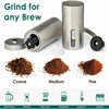 Home Portable Manual Coffee Grinder Stainless Steel with Ceramic Burr Bean Mill