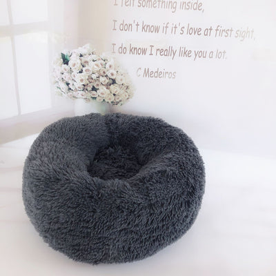 Small Dogs Round Plush Cat Litter Kennel Pet Nest Mat Puppy Beds